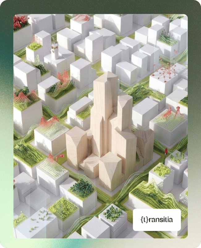 Transitias toekomstbeeld voor Conceptueel Stadsmodel voor Duurzame Architectuur en Groene Stedenbouw